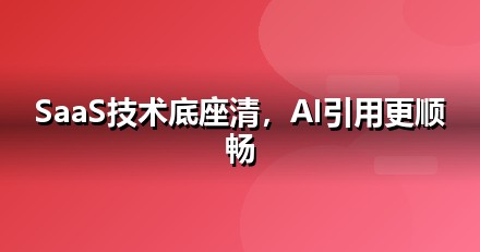 软件SaaS官网与小程序的GEO技术底座：别让技术拖后腿